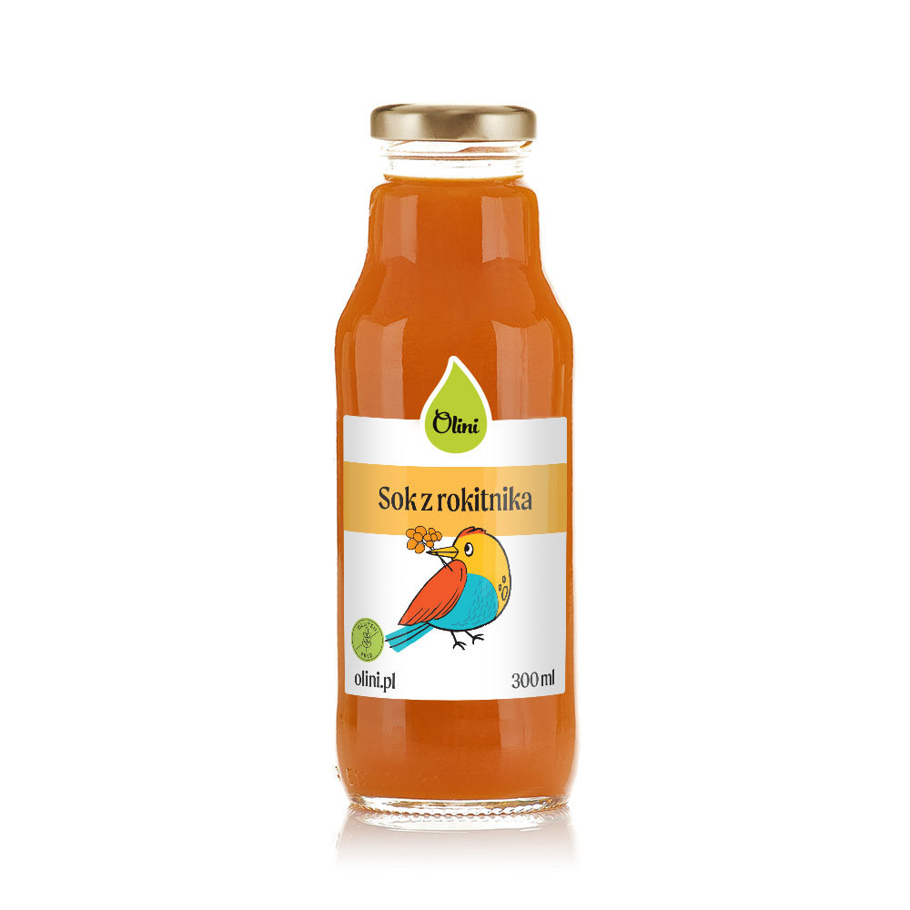 Sok z rokitnika dla dzieci na przeziębienie odporność 100% Naturalny 300 ml