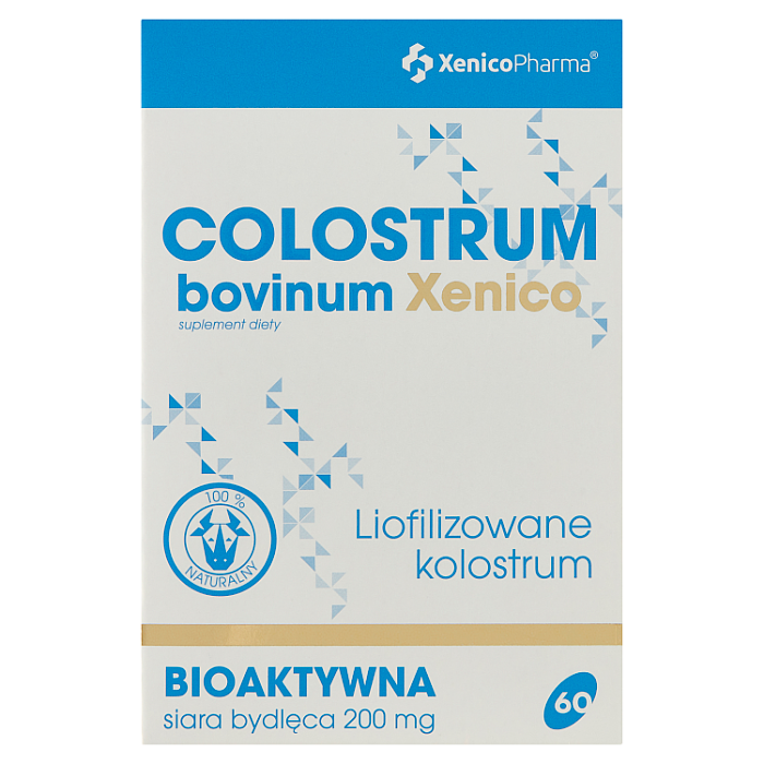 Xenico Colostrum Bovinum Pharma - 60 kapsułek - wspomaga odporność