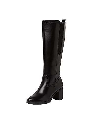 Jana Damskie buty Softline 8-25561-41, wygodne, uniwersalne, klasyczne, z elastyczną wstawką, eleganckie kozaki do kolan, czarny, 36 EU Weit