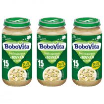 BoboVita Białe warzywa z indykiem w sosie po 15 miesiącu Zestaw 3 x 250 g