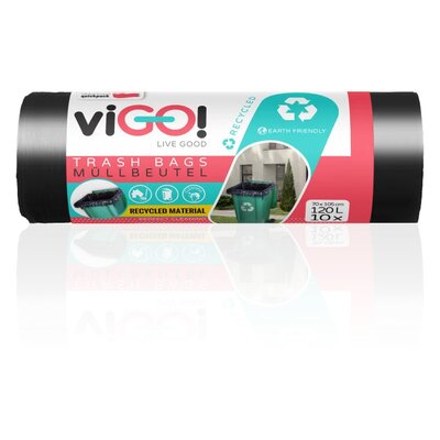 Vigo! Eko Worki Ld Proste Czarne 120L 10Szt