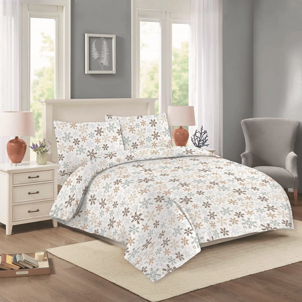Biała bawełniana pościel dwuosobowa/przedłużona 200x220 cm Nora – Cotton House