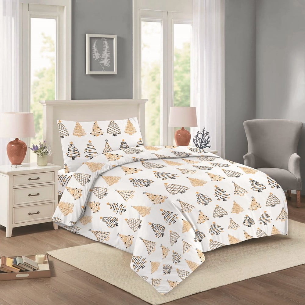 Biała bawełniana pościel jednoosobowa 140x200 cm Nela – Cotton House