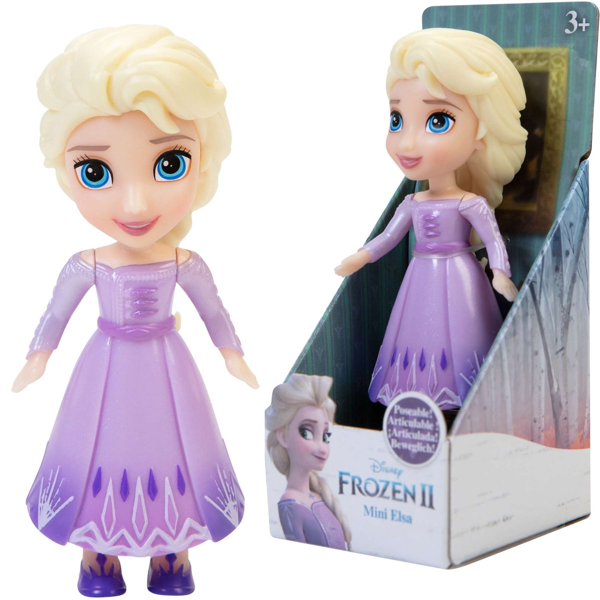 Mini lalka Frozen II Elsa w fioletowej sukience