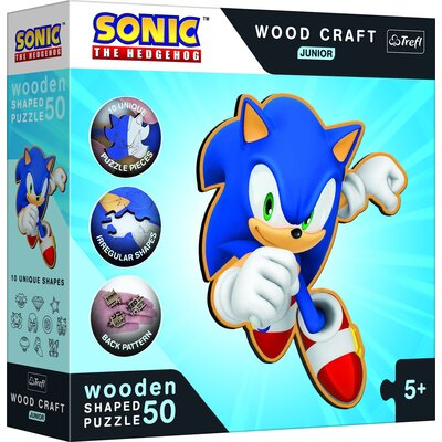 Puzzle drewniane 50 Sprytny Sonic TREFL