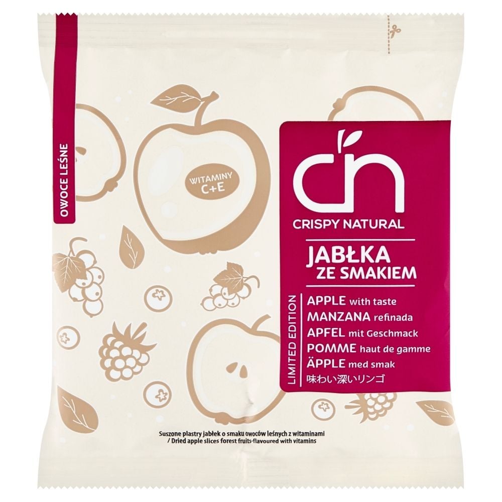 Crispy Natural Suszone Jabłka O Smaku Owoców Leśnych 18G