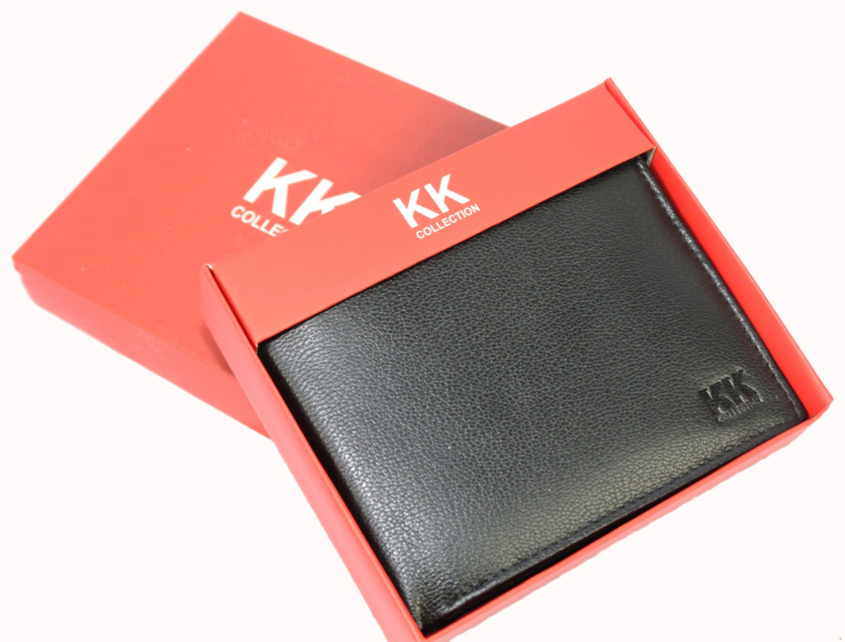 Portfel Męski Skórzany MONEY KEPPER Skóra Naturalna Duży Poziomy Bez Zapięcia Jedno Skrzydełko Do Góry KK12 13 x 10 x 3 [cm]