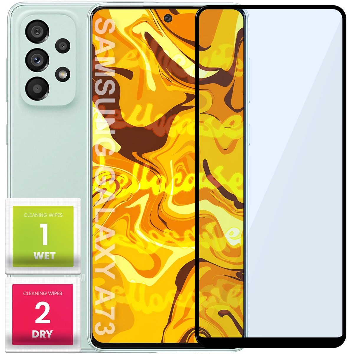 Szkło Hartowane Do Samsung Galaxy A73 Pełne Na Cały Ekran Szkiełko Ochronne