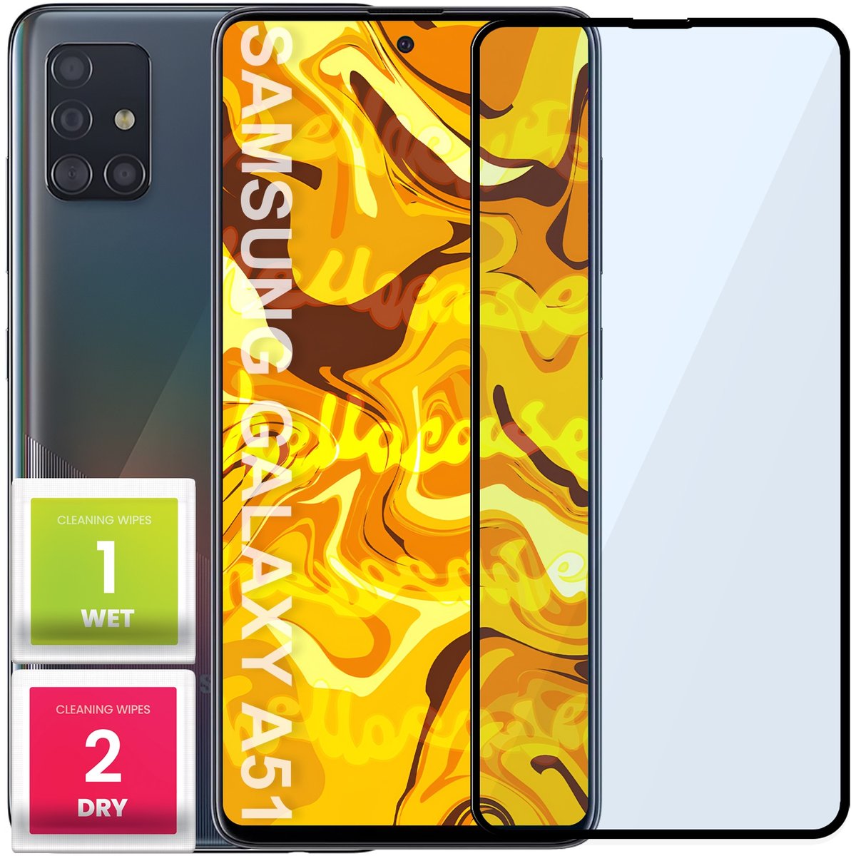 Szkło Hartowane Do Samsung Galaxy A51 Pełne Na Cały Ekran Szkiełko Ochronne