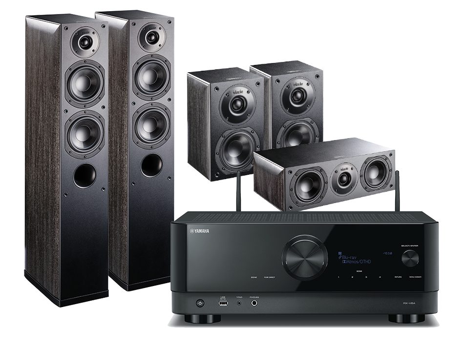 Yamaha RX-V6A (czarny) + Nota 550 X (czarny) + Nota 740 X (czarny) + Nota 240 X (czarny)