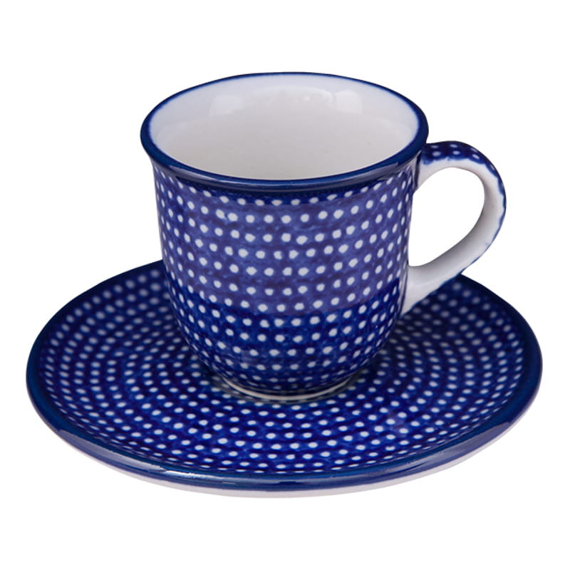 FILIŻANKA do espresso 60 ml ze spodkiem - Ceramika Artystyczna Bolesławiec