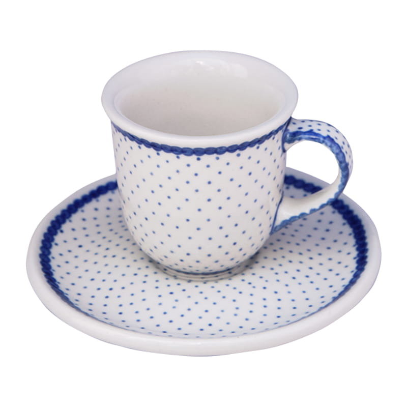 FILIŻANKA do espresso 60 ml ze spodkiem - Ceramika Artystyczna Bolesławiec