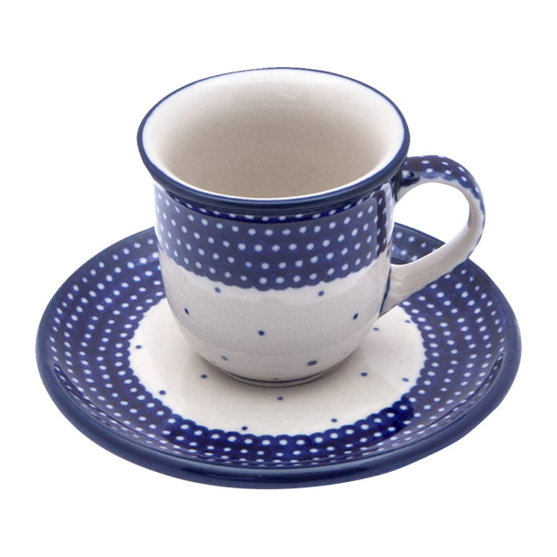 FILIŻANKA do espresso 60 ml ze spodkiem - Ceramika Artystyczna Bolesławiec