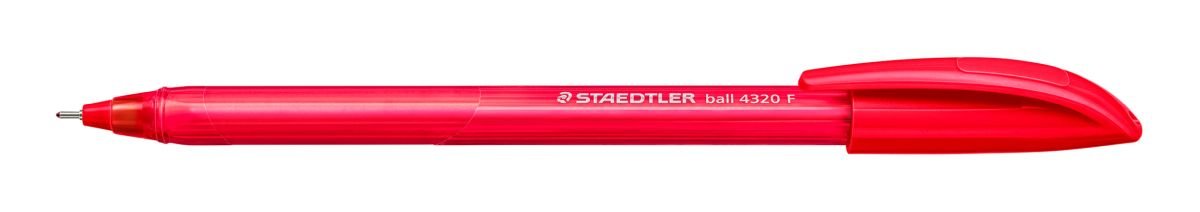Staedtler, Długopis jednorazowy trójkątny 4320, F, czerwony