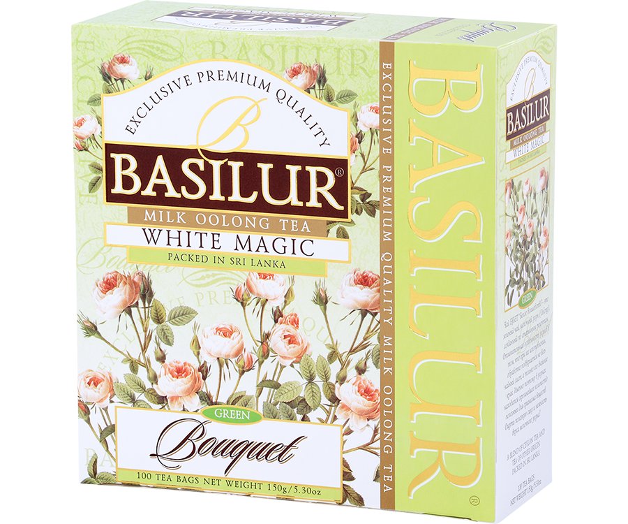 Basilur White Magic Herbata Zielona Oolong Mleczna - Saszetki 100 X 1,5 G