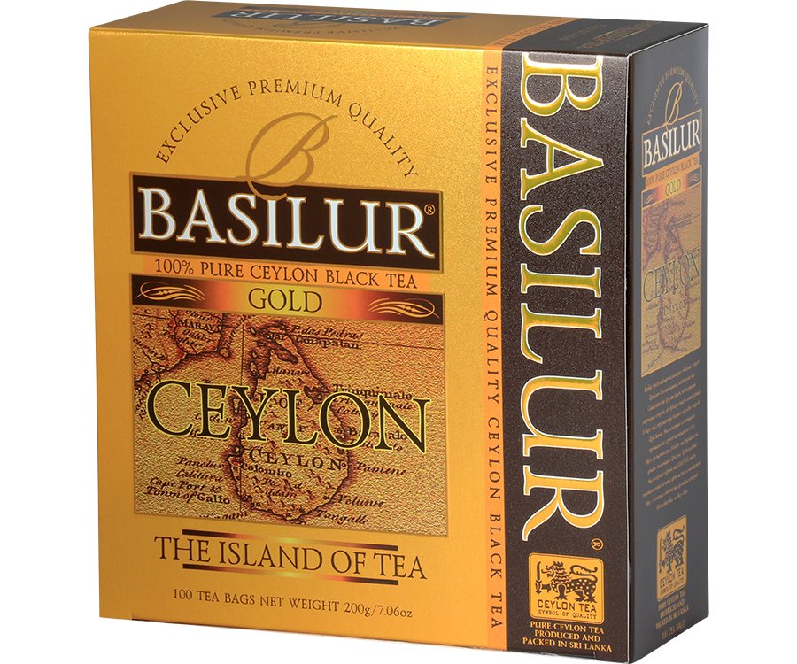 Basilur Gold Herbata Czarna Cejlońska - Saszetki 100 X 2 G