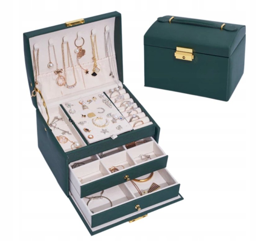 Szkatułka Kuferek Organizer Na Biżuterię Etui