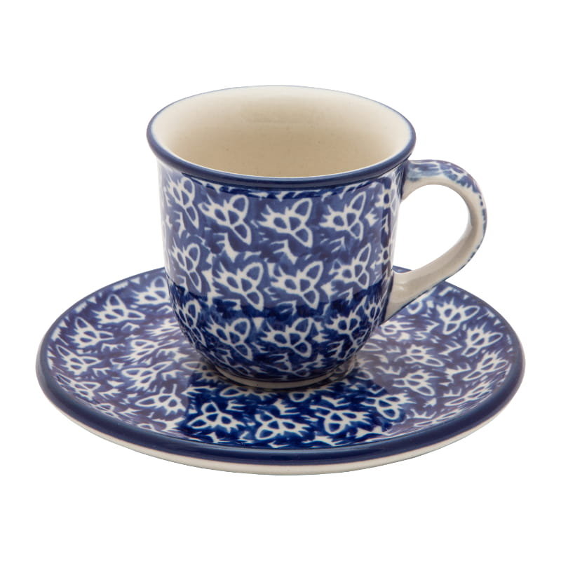 FILIŻANKA do espresso 60 ml ze spodkiem - Ceramika Artystyczna Bolesławiec