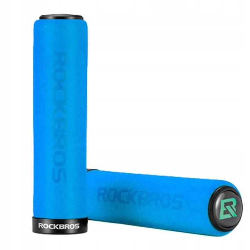 Gripy Rowerowe Chwyty Rączki Do Kierwonicy Rockbros Gąbka Niebieskie
