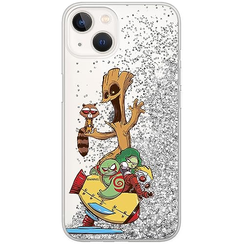 ERT GROUP etui na telefon Apple Iphone 13 MINI, case oryginalny i oficjalnie licencjonowany przez Marvel, wzór Guardians of the Galaxy 020, optymalnie dopasowane, z efektem płynnego brokatu