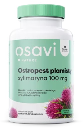 Osavi - Ostropest Plamisty, Sylimaryna, 100mg, 120 kapsułek