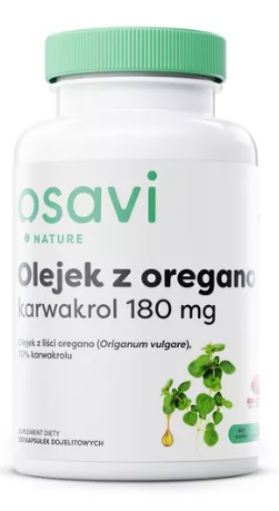 Osavi - Olejek z Oregano Karwakrol, 180mg, 120 kapsułek dojelitowych