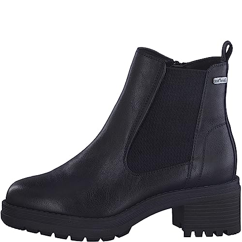 Jana Damskie buty Softline 8-26460-41, wygodne, szerokie buty, wodoodporne, antypoślizgowe, profilowana podeszwa Chelsea, Black Nappa, rozmiar 38 EU, Czarna papka, 38 EU Weit
