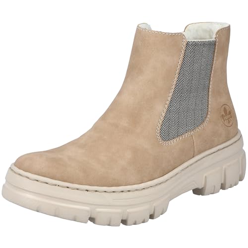 Rieker Damskie kozaki Z7465 Chelsea, beżowy, 38 EU