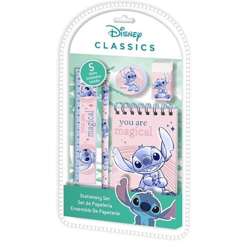 Kid Licensing Stitch Zestaw Papeterii Prezent 5 sztuk 15x26, Wielobarwny, Única