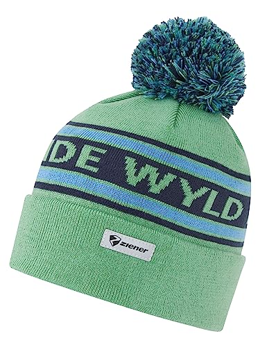 Ziener Dziecięca czapka IKUTO/pompon, dzianina, kolorowa, pastelowa zieleń, S