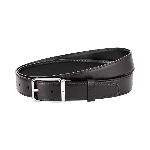 Montblanc RectSqShPalFPinBRevMDkBg&BkPlLea32mm Pasek, Dorosły Unisex, Wielokolorowy (Wielokolorowy), Jeden rozmiar