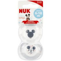 Nuk Smoczek uspokajający, silikon, 0-6 mies. Disney 2 szt.