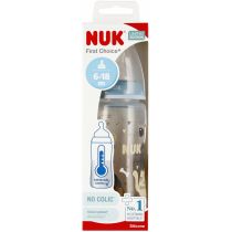 Nuk Butelka First Choice+ z silikonowym smoczkiem 6-18 mies. rozm. M system anti-colic 300 ml