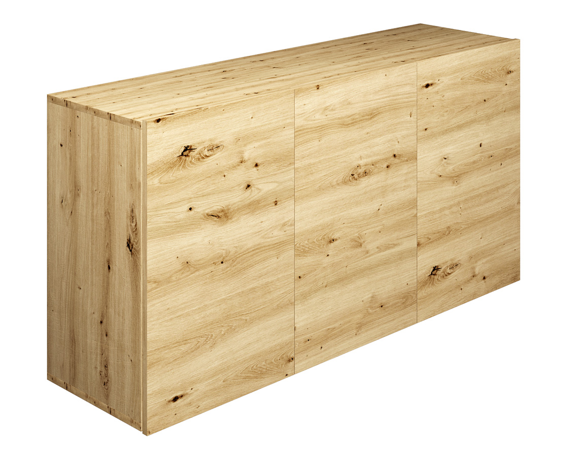 Wisząca komoda z półkami dąb artisan E0-C42