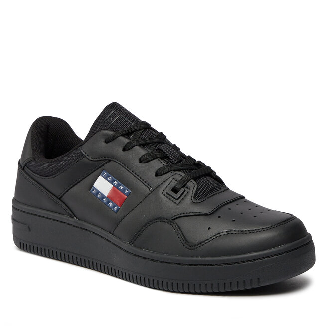 Sneakersy Tommy Jeans Tjm Retro Basket Ess EM0EM01395 Black BDS