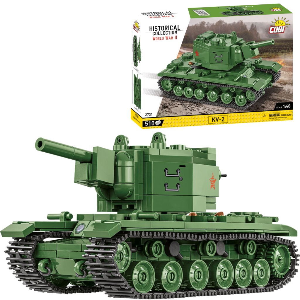 Cobi 2731 Czołg Kv-2 Ciężki Pojazd Wojskowy Ww2 Wojsko Armia