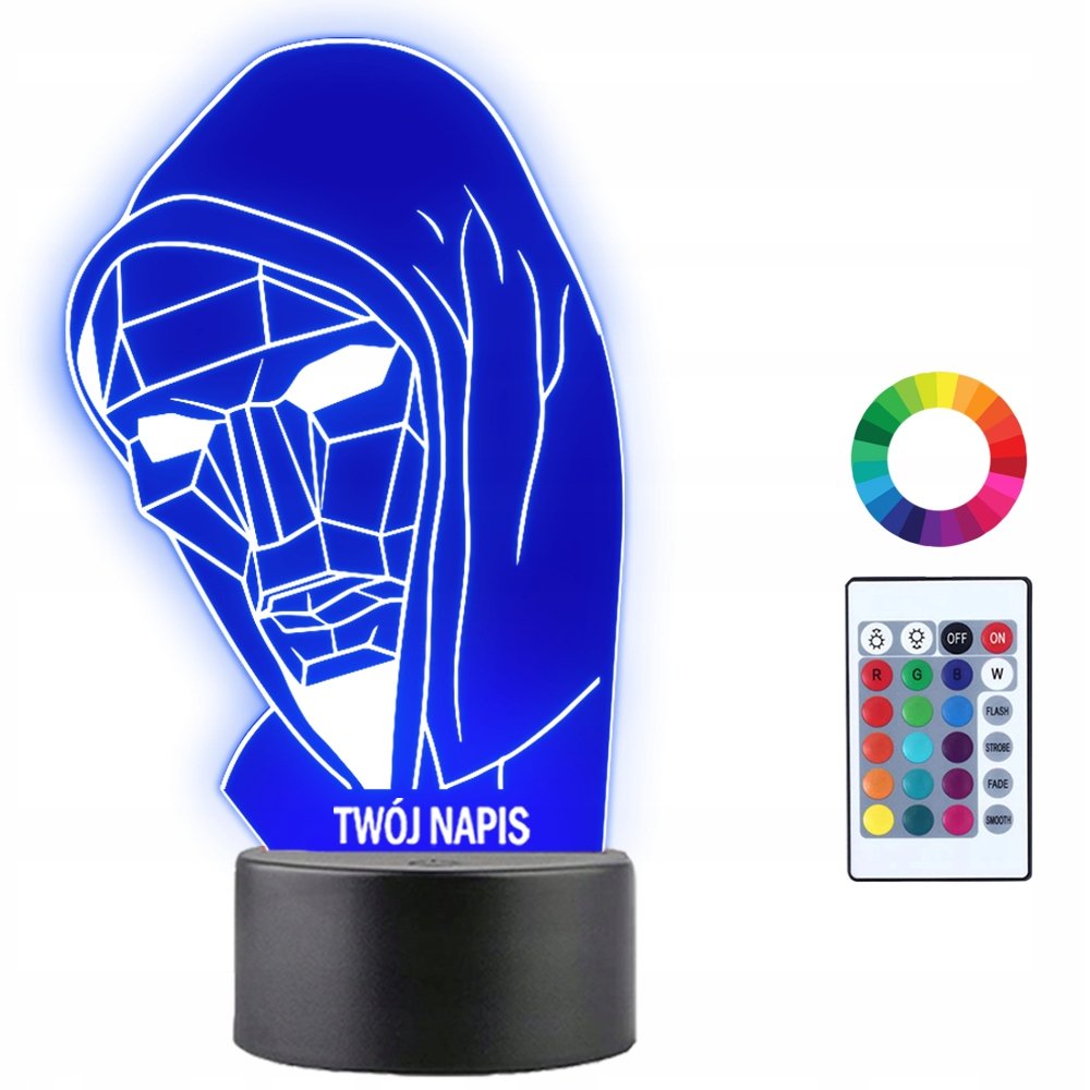Lampka Nocna LED 3D Lider Squid Game Serial Prezent Twój Napis Imię