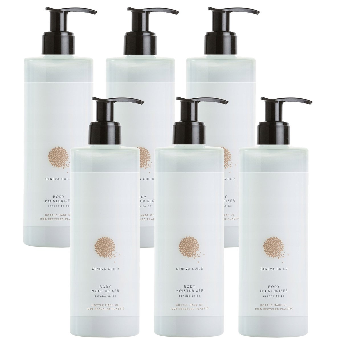 Geneva Guild, Body Lotion, Balsam Do Ciała Z Pompką, 380 Ml, 6 Szt.