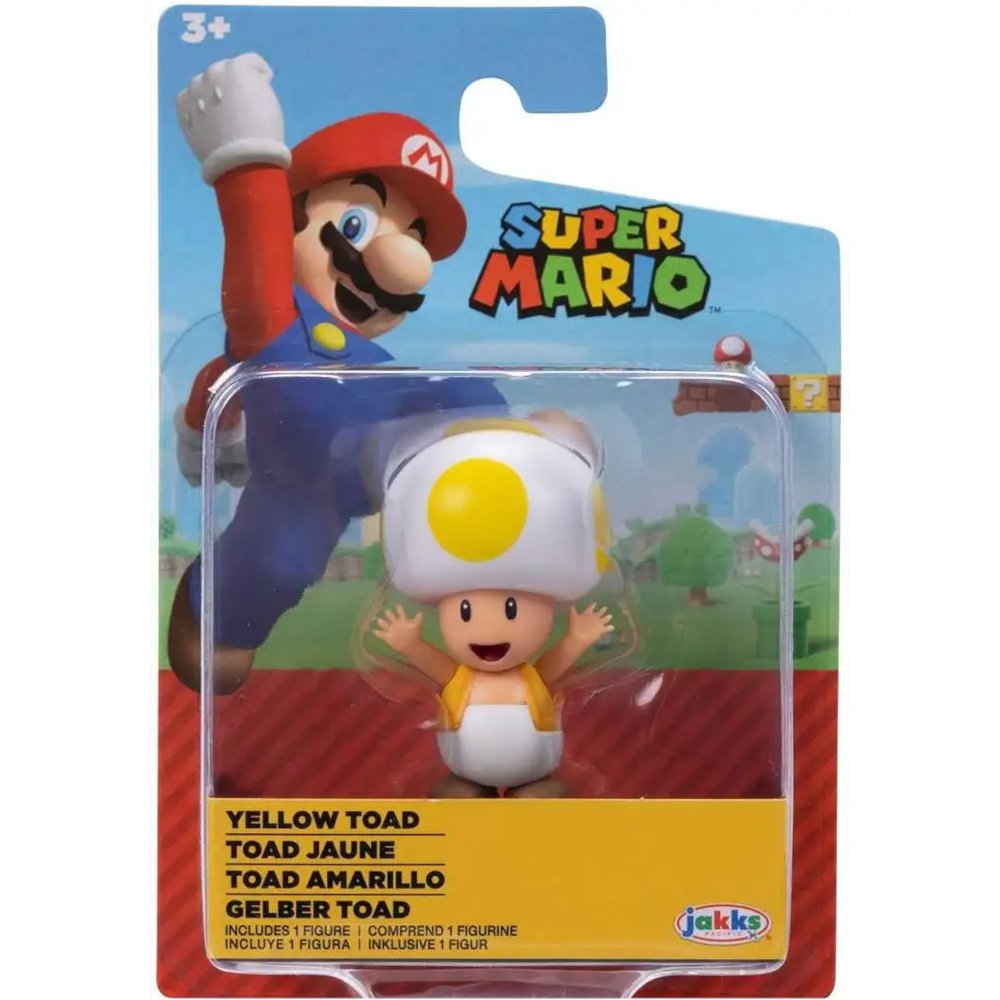 Super Mario Jakks Figurka Ropuch Yellow Toad 5Cm