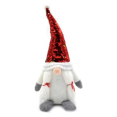 SKRZAT DEKORACYJNY Z MAGICZNYMI CEKINAM 35CM BIAŁY