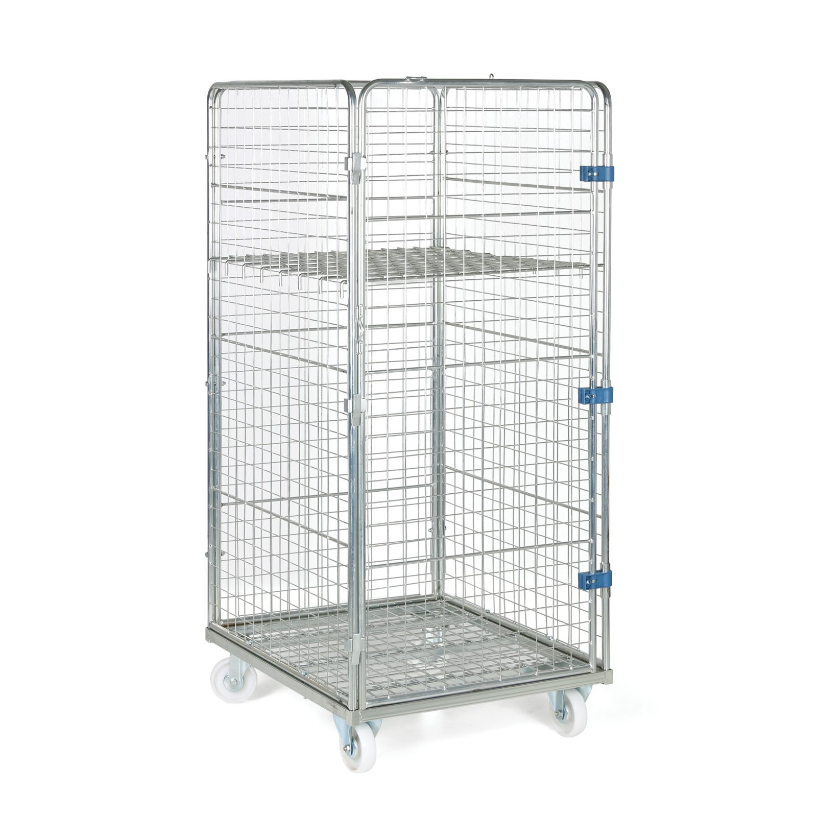 Wózek kontenerowy, 1 półka, 1640 x 720 x 810 mm