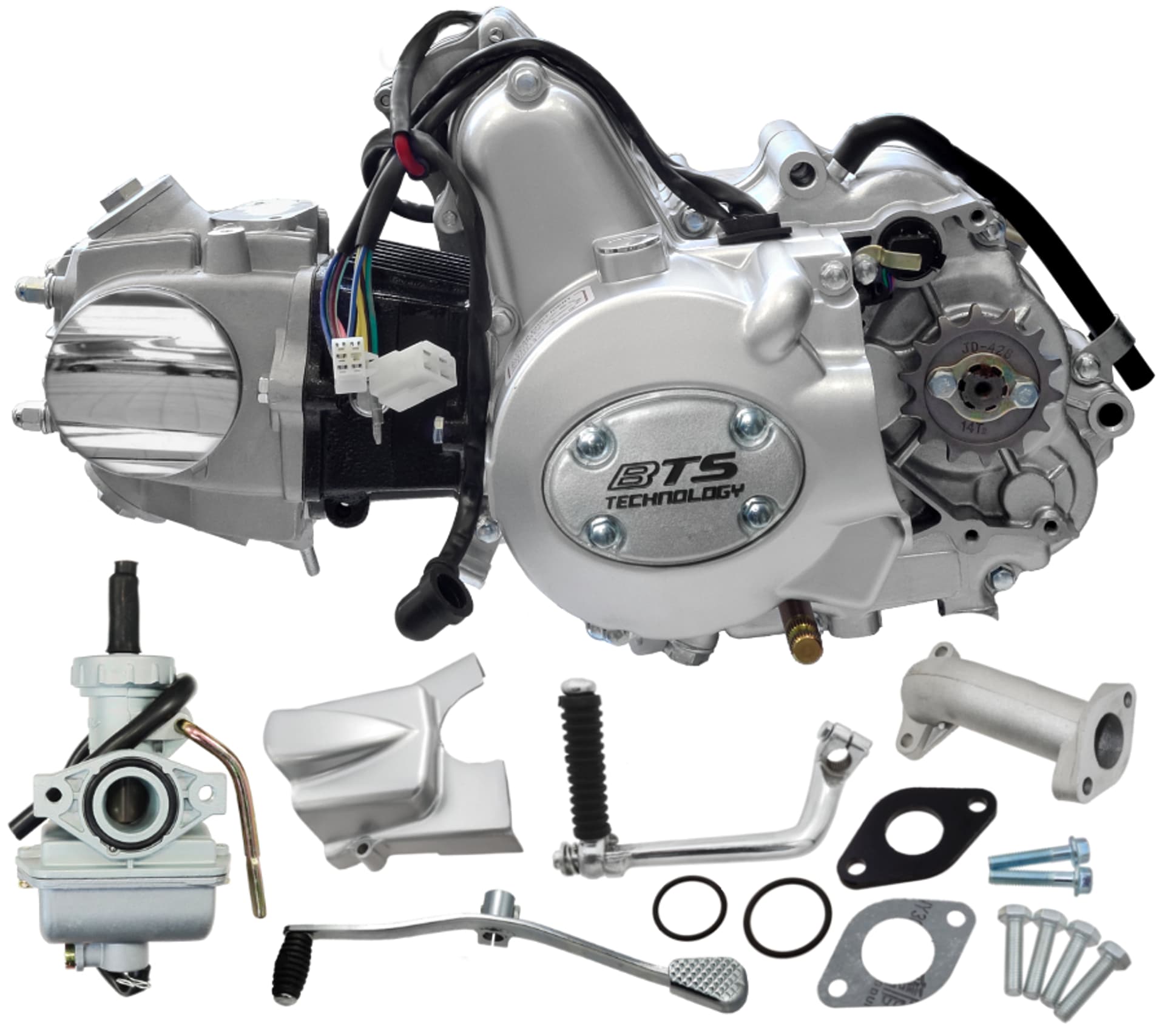 Silnik poziomy 139FMB, 70cc 4T, 4-biegowy manual, srebrny