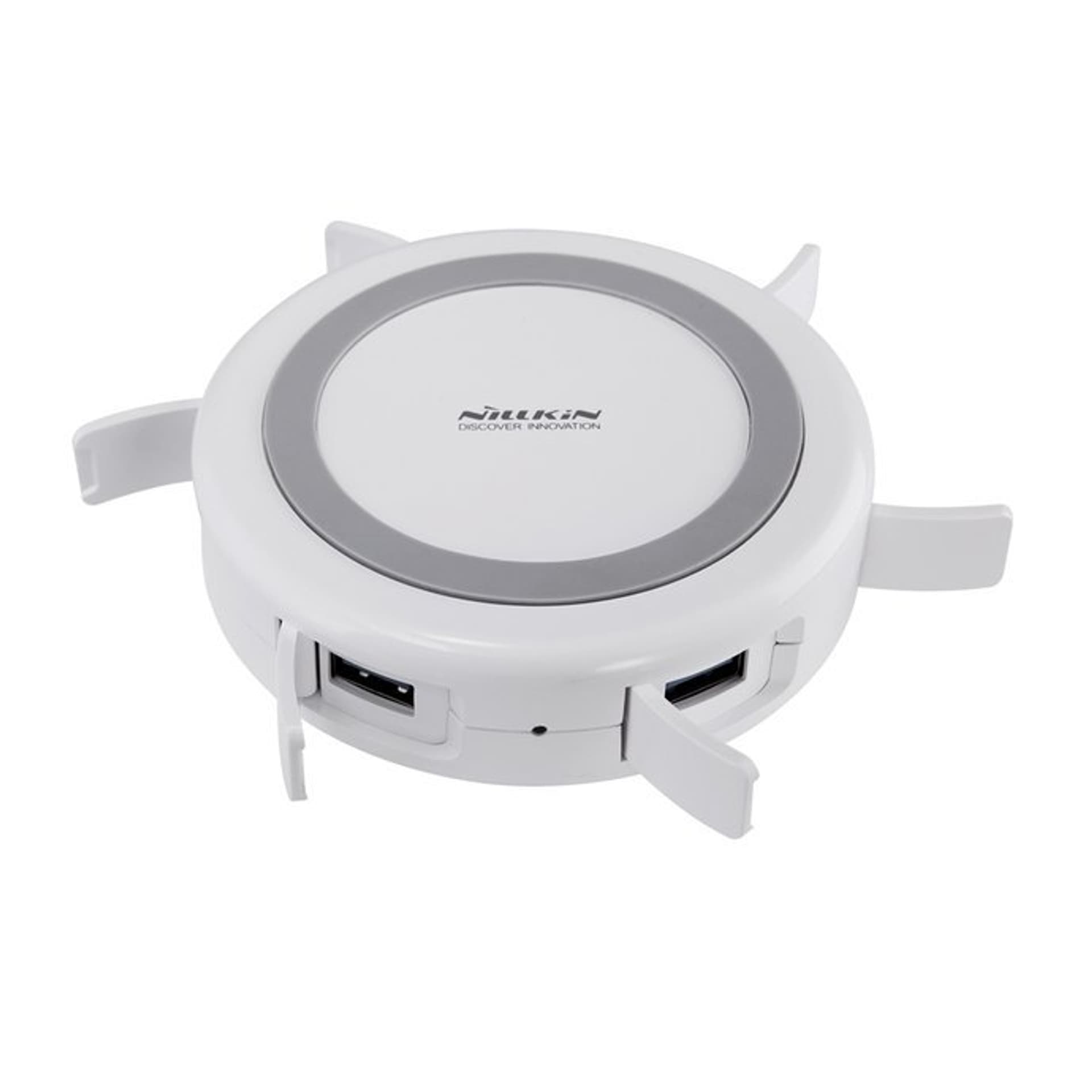 Ładowarka indukcyjna Nillkin Hermit + 4 wejścia USB MC010 (White)