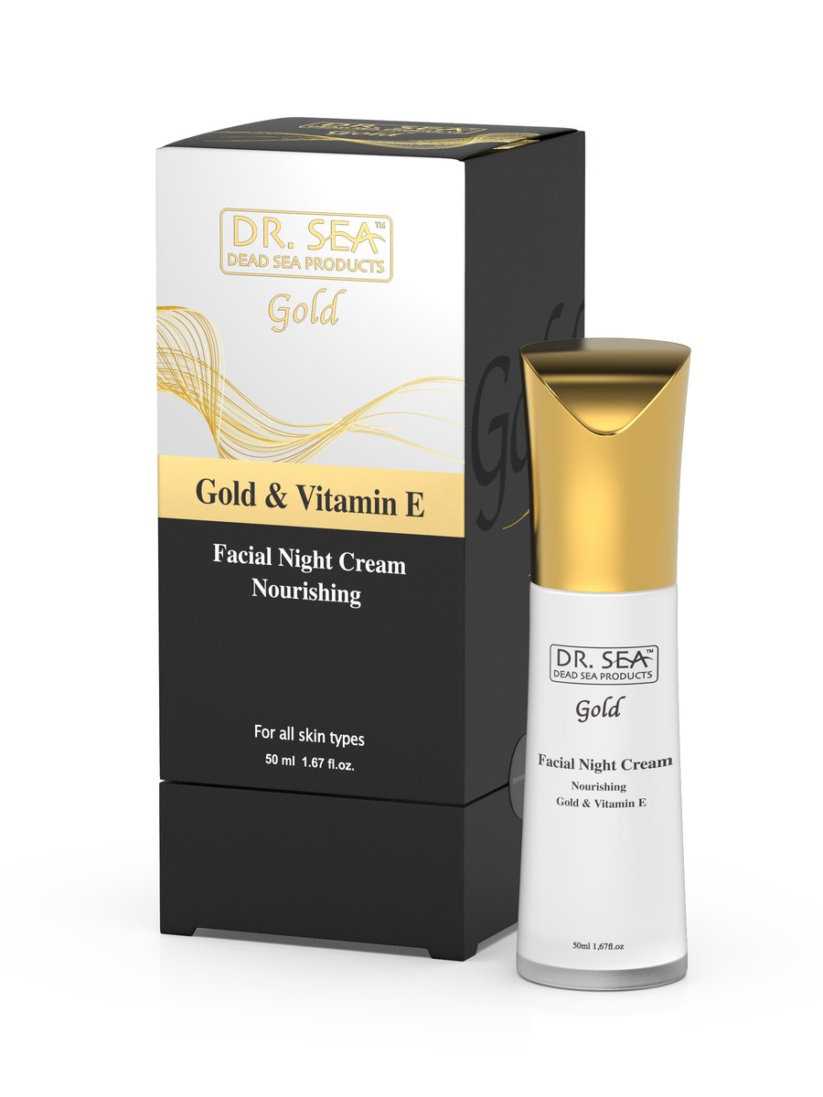 Dr.Sea,  Odżywczy krem na noc ze złotem i wit. E, 50ml