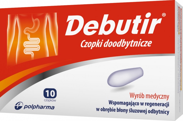 Debutir czopki doodbytnicze 10 sztuk