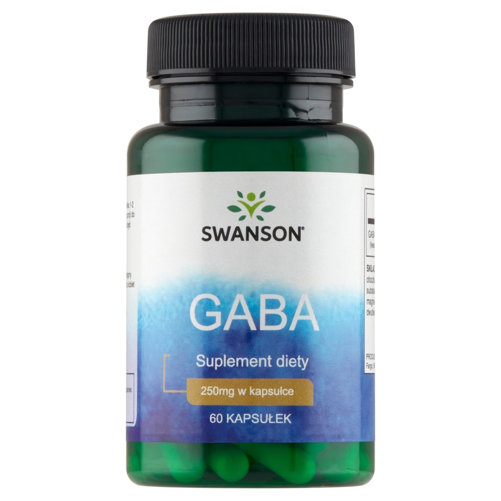 Swanson, Usa Gaba 250 mg Suplement diety 60 kaps.