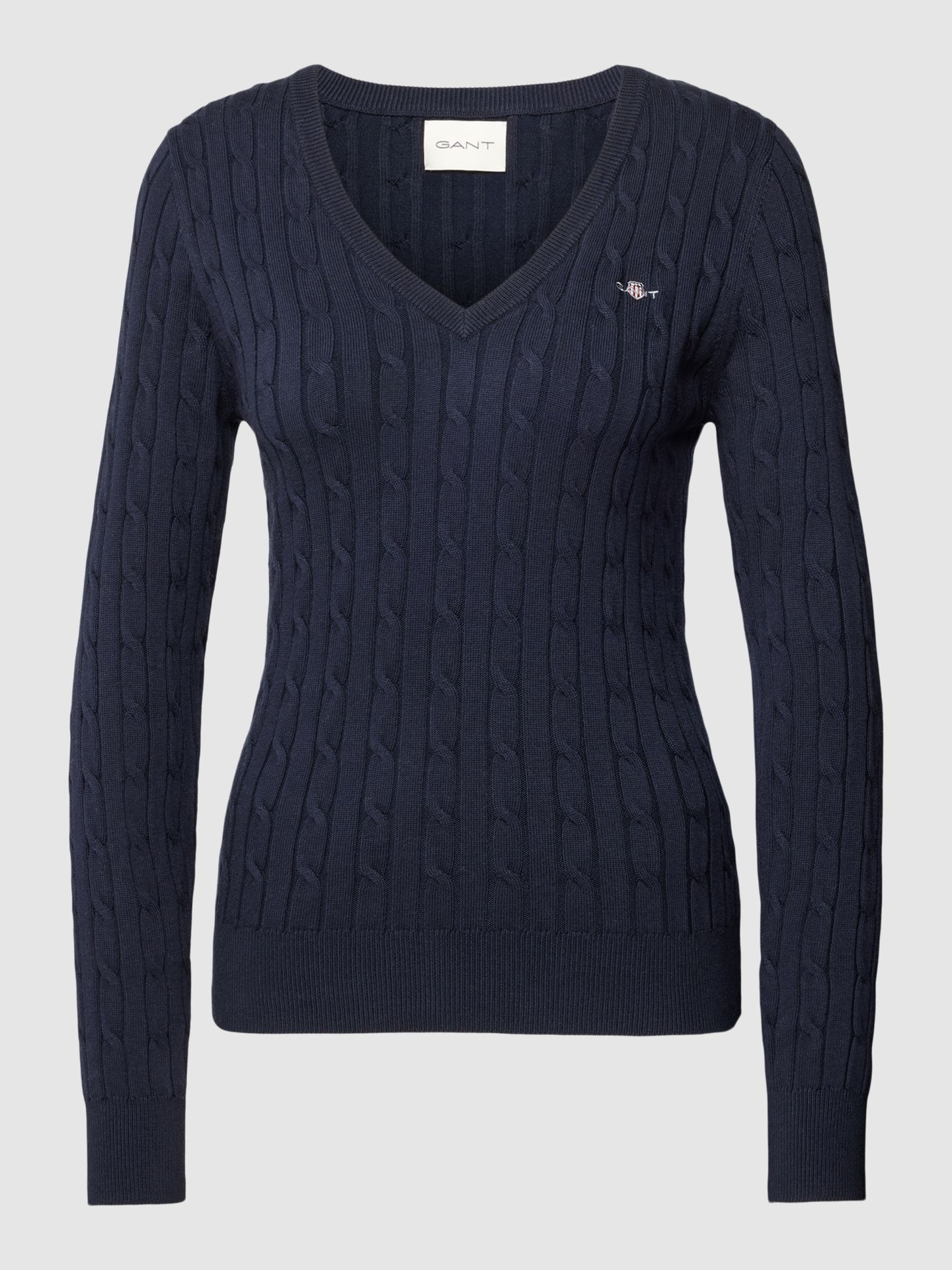 Sweter z dzianiny z wzorem warkocza