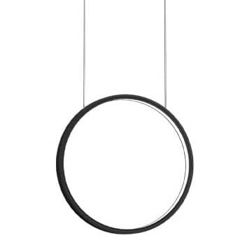 Lampa zwisowa nad stół AGARO 5306 Shilo LED 9W 3000K obręcz czarna