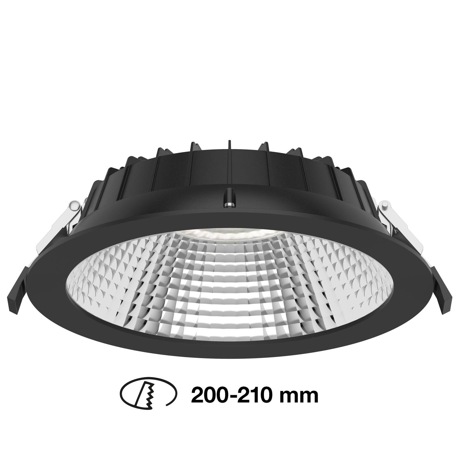 The Light Group SLC Shift wpuszczany LED Ø 22,8cm CCT, czarny