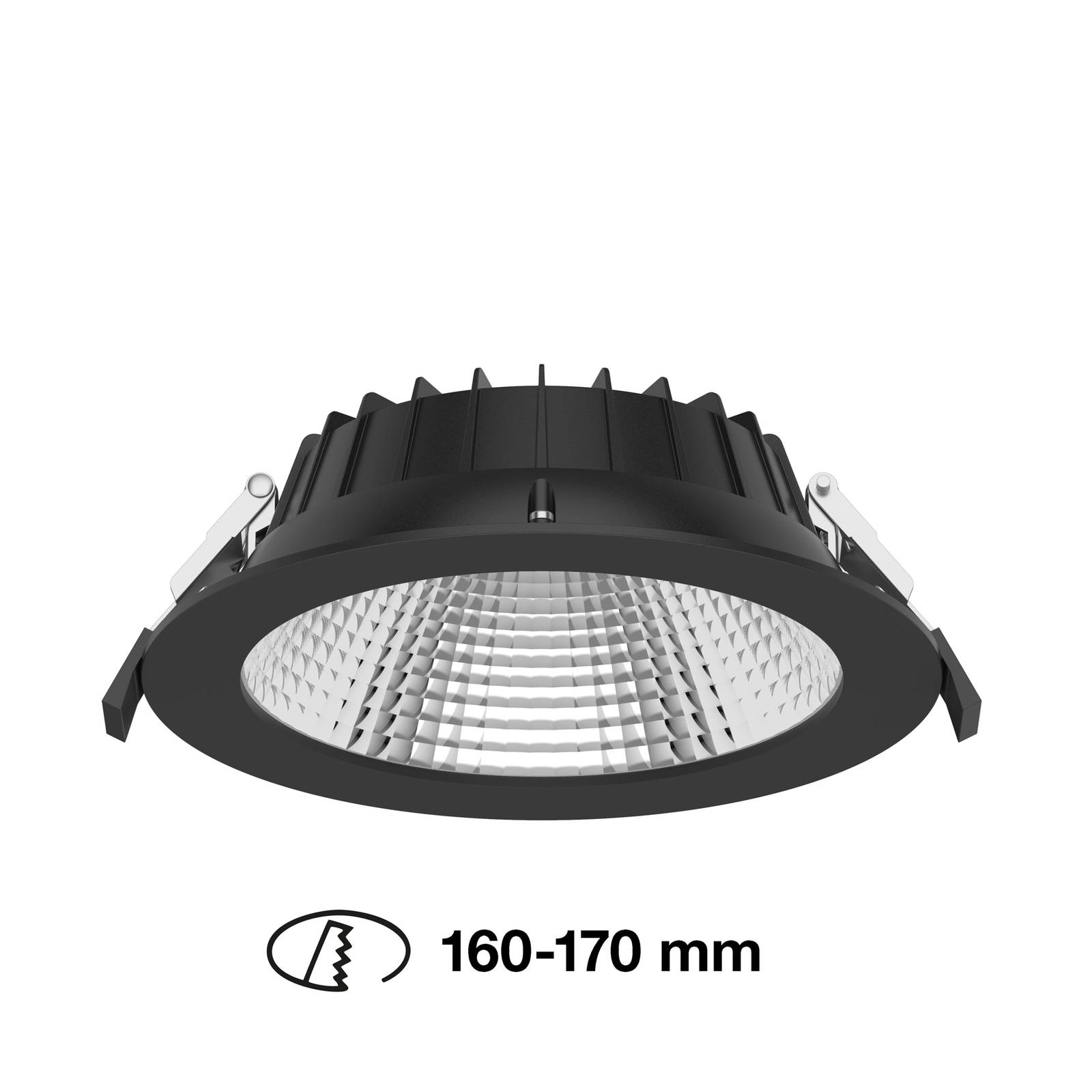 The Light Group SLC Shift wpuszczany LED Ø 19cm CCT, czarny